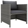 vidaXL 5 Piece Garden Lounge Set with Cushions Poly Rattan Grey
