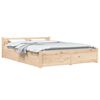 vidaXL Bed Frame without Mattress with Drawers King Size