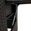 vidaXL Reclining Garden Chair with Side Table Black Poly Rattan