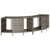 vidaXL Hot Tub Surround Grey Poly Rattan and Solid Wood Acacia
