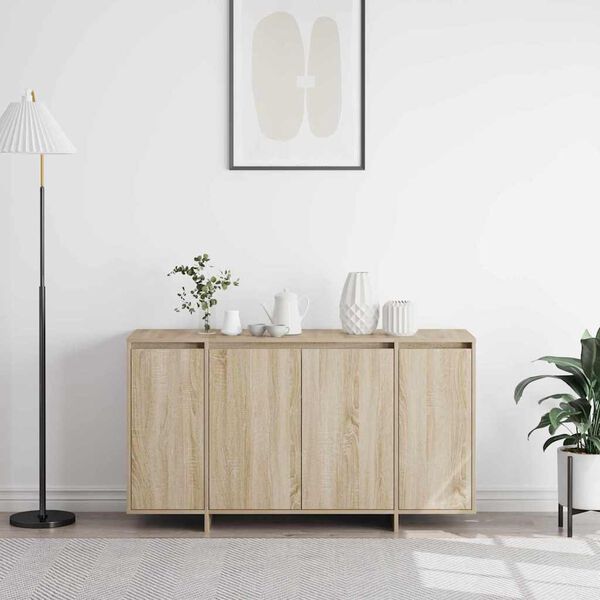 vidaXL Sideboard Sonoma Oak 135 x 41 x 75 cm Engineered Wood