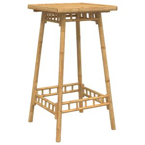 vidaXL Outdoor Bar Table Square 55x55x100 cm Bamboo