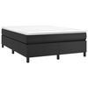 vidaXL Box Spring Bed with Mattress Black 137x187 cm Double Size Faux Leather