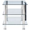 vidaXL TV Stand Transparent 90x40x40 cm Tempered Glass