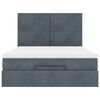 vidaXL Ottoman Bed with Mattresses Dark Grey Queen Velvet