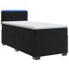vidaXL Box Spring Bed with Mattress and LED with Headboard Velvet