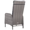 vidaXL 3 Piece Garden Dining Set Poly Rattan and Glass Grey