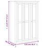 vidaXL 3-Door Wardrobe 118x50x171.5 cm Pine Panama Range