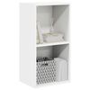 vidaXL 2-Tier Book Cabinet White 40x30x76.5 cm Engineered Wood
