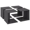 vidaXL Coffee Tables 4 pcs High Gloss Grey 33x33x33 cm Engineered Wood