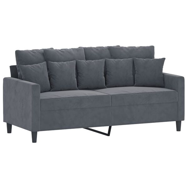 vidaXL 2-Seater Sofa Dark Grey 140 cm Velvet