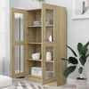 vidaXL Vitrine Cabinet Sonoma Oak 82.5x30.5x150 cm Engineered Wood