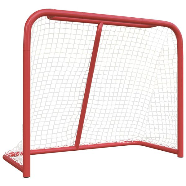 vidaXL Hockey Goal Red and White 183x71x122 cm Polyester