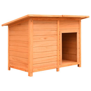 vidaXL Dog House | Brown, Green | Solid pine wood | 120 x 77 x 86 cm | Durable
