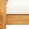 vidaXL Garden Sofa with Cushion 140 cm Solid Acacia Wood Cream White