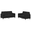 vidaXL 2 Piece Sofa Set with Pillows Black Velvet