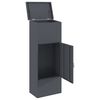 vidaXL Parcel Drop Box with Door Anthracite 44.5 x 29 x 110.5 cm Steel