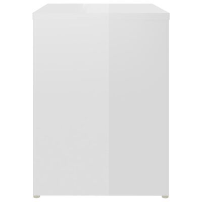 vidaXL Bed Cabinets 2 pcs High Gloss White 40x30x40 cm Engineered Wood