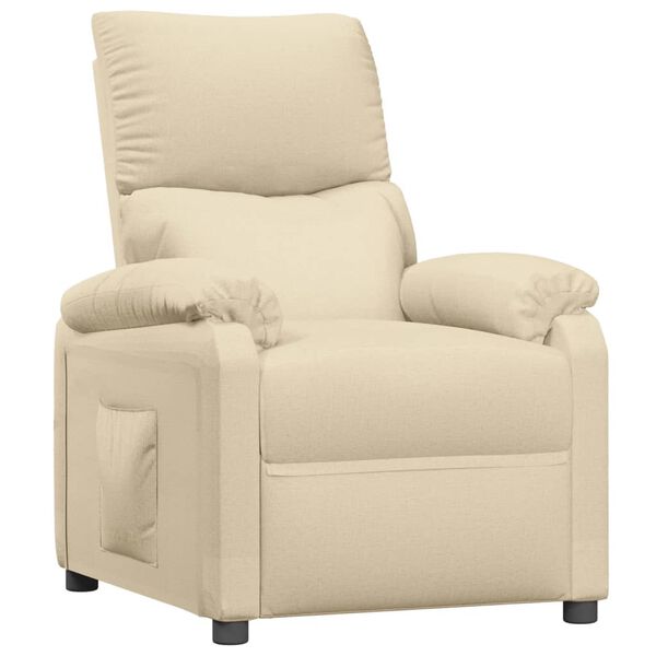 vidaXL Recliner Chair Cream Fabric