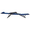vidaXL Folding Sun Loungers 2 pcs with Footrests Steel Blue