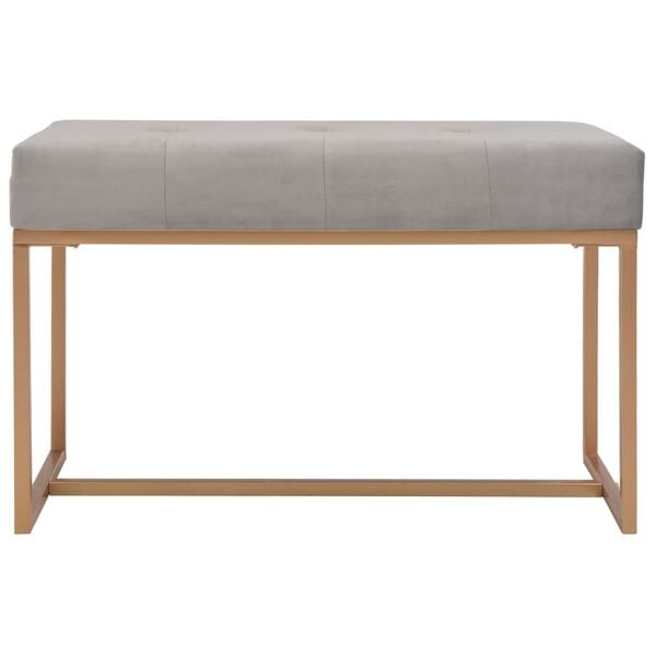 vidaXL Bench 80 cm Grey Velvet