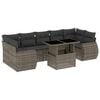vidaXL 8 Piece Garden Sofa Set with Cushions Grey Poly Rattan