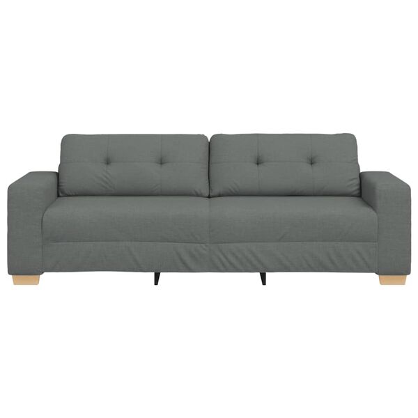 vidaXL 3-Seater Sofa Dark Grey 180 cm Fabric