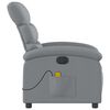 vidaXL Electric Massage Recliner Chair Light Grey Fabric