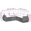 vidaXL 5 Piece Garden Sofa Set with Cushions Black Poly Rattan