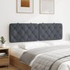 vidaXL Headboard Cushion Dark Grey 152 cm Queen Velvet