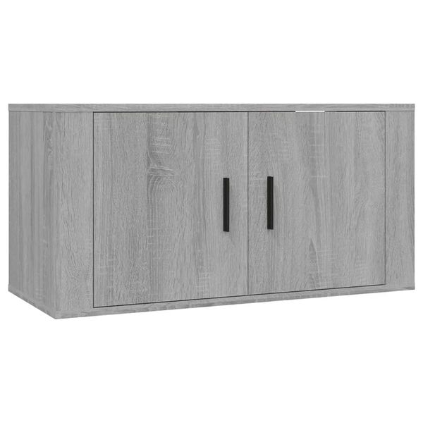 vidaXL 2 Piece TV Cabinet Set Concrete Grey Engineered Wood