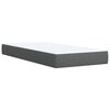vidaXL Box Spring Bed with Mattress Dark Grey King Single Fabric