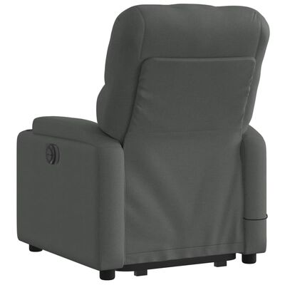 vidaXL Electric Stand up Massage Recliner Chair Dark Grey Fabric