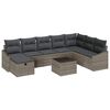 vidaXL Garden Sofa Set 9 pcs Poly Rattan