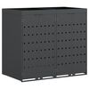 vidaXL Wheelie Bin Storage for 2 Bins Anthracite 136 x 77.5 x 121.5 cm