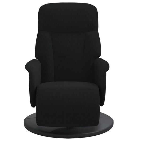 vidaXL Recliner Chair with Footrest Black Velvet