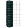vidaXL Fence Panels PVC-coated iron Green