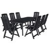 vidaXL 9 Piece Outdoor Dining Set Plastic Anthracite