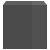 vidaXL Wall Cabinets 2 pcs High Gloss Grey 37x37x37 cm Engineered Wood
