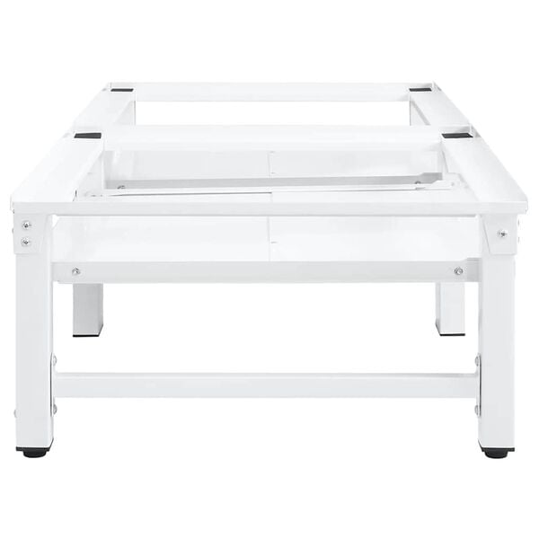 vidaXL Washing and Drying Machine Pedestal with Pull-out Shelves White