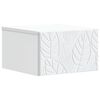 vidaXL Wall-Mounted Bedside Cabinet White 49 x 34.5 x 20 cm