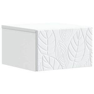 vidaXL Wall-Mounted Bedside Cabinet White 49 x 34.5 x 20 cm