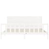 vidaXL Bed Frame without Mattress White Super King Size Solid Wood Pine
