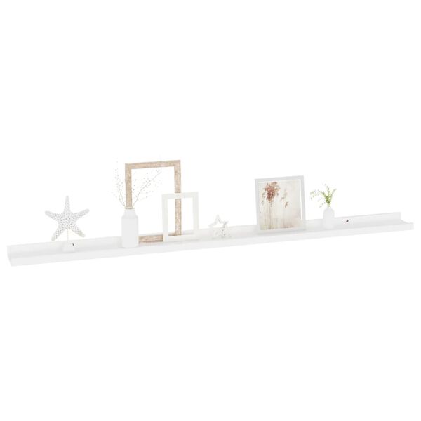 vidaXL Wall Shelves 2 pcs White 115x9x3 cm