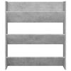 vidaXL Wall Shoe Cabinet Concrete Grey 80x18x90 cm Engineered Wood