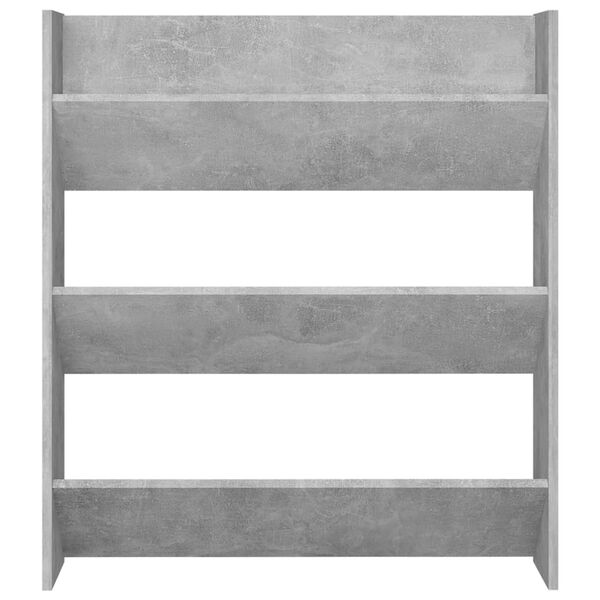 vidaXL Wall Shoe Cabinet Concrete Grey 80x18x90 cm Engineered Wood