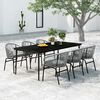 vidaXL 7 Piece Garden Dining Set Grey
