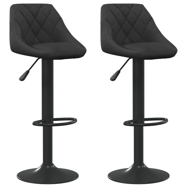 vidaXL Bar Stools 2 pcs Black Velvet
