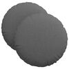 vidaXL Seat Cushions 2 pcs Fabric Dark Grey &Oslash;40 x 13 cm