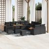 vidaXL Garden Sofa Set with Cushion 13 pcs Black